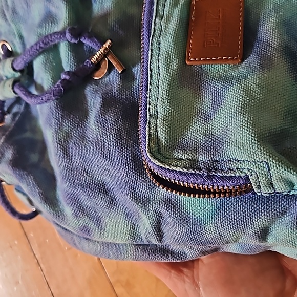 PINK VS tie died blue canvas mini backpack - Picture 14 of 14